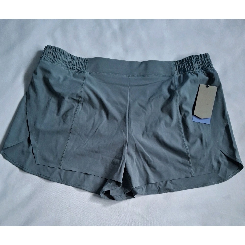 avia Women's seamed Athletic Run Shorts Gray Elastic Waist XXL 20